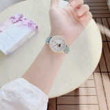  Shop Authentic Fossil Jacqueline Analog Moonphase Mother of Pearl White Dial Green Leather Strap Watch for Women - ES5168 - Luxxuri
