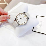  Shop Authentic Gucci G Timeless Automatic Silver Dial Beige Leather Strap Watch For Men - YA126348 - Luxxuri