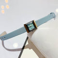 Shop Authentic Gucci G-Frame Pastel Blue Mother of Pearl Dial Blue Leather Strap Watch For Women - YA128531 - Luxxuri