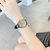  Shop Authentic Guess Queen Quartz Gold Dial Black Silicone Strap Watch For Women - GW0536L3 - Luxxuri