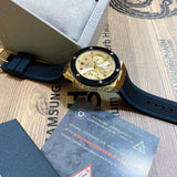  Shop Authentic Guess Athena Gold Dial Black Rubber Strap Watch For Women - GW0030L2 - Luxxuri