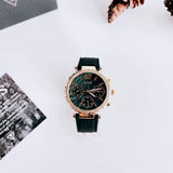  Shop Authentic Guess Solstice Green Dial Black Rubber Strap Watch for Women - GW0113L1 - Luxxuri