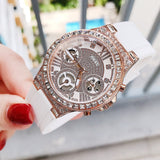  Shop Authentic Guess Moonlight Diamonds White Dial White Rubber Strap Watch for Women - GW0257L2 - Luxxuri