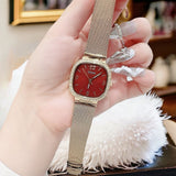  Shop Authentic Guess Quartz Red Dial Gold Mesh Strap Watch For Women - GW0354L4 - Luxxuri