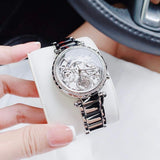  Shop Authentic Guess Solstice Diamonds Silver Dial Silver Steel Strap Watch for Women - GW0403L1 - Luxxuri
