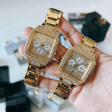 Shop Authentic Guess Deco Quartz Crystals Gold Dial Gold Steel Strap Watch For Women - GW0472L2 - Luxxuri