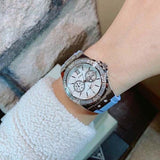 Shop Authentic Guess Limelight Crystals White Dial Blue Rubber Strap Watch for Women - W1053L5 - Luxxuri