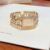  Shop Authentic Guess MOD Heavy Metal Diamonds Gold Dial Gold Steel Strap Watch for Women - W0072L1 - Luxxuri