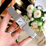 Shop Authentic Guess Nouveau Diamonds Silver Dial Silver Mesh Bracelet Watch for Women - W0127L1 - Luxxuri