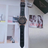  Shop Authentic Guess Force Analog Black Dial Black Leather Strap Watch For Men - W0674G6 - Luxxuri
