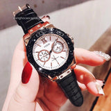  Shop Authentic Guess Limelight Quartz White Dial Black Leather Strap Watch For Women - W0775L9 - Luxxuri