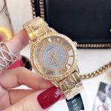  Shop Authentic Guess Analog Diamonds Silver Dial Gold Steel Strap Watch For Women - W1013l2 - Luxxuri