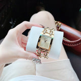 Shop Authentic Guess Mod Heavy Metal Gold Dial Gold Steel Strap Watch For Women - W1117L2 - Luxxuri