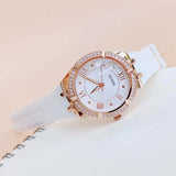  Shop Authentic Guess Cosmo Diamonds Silver Dial White Rubber Strap Watch for Women - GW0034L2 - Luxxuri