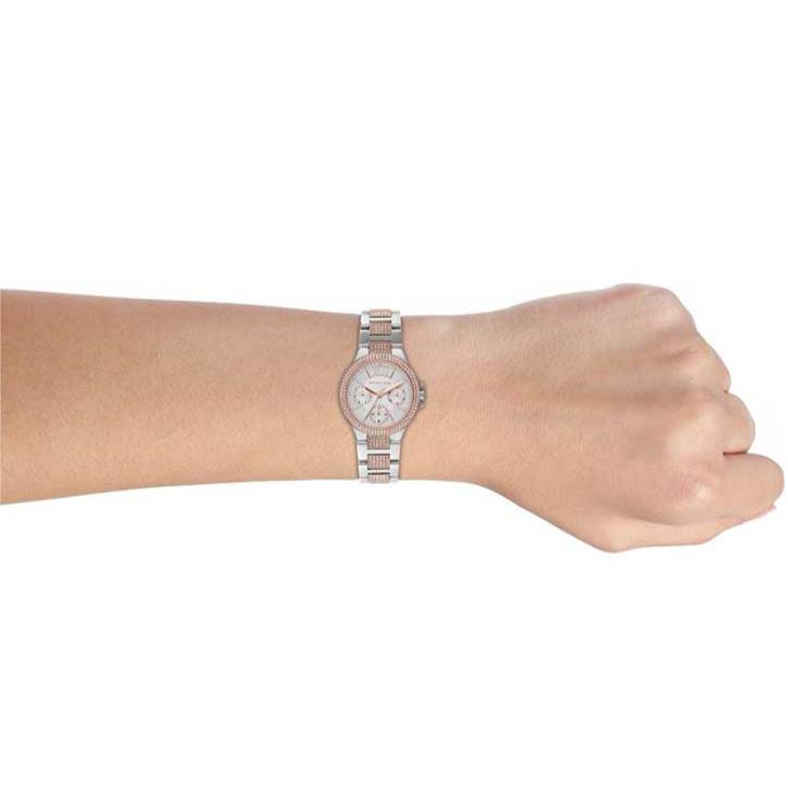  Shop Authentic Michael Kors Camille Multifunction White Dial Two Tone Steel Strap Watch For Women - MK6846 - Luxxuri