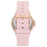  Shop Authentic Michael Kors Mini Lennox Three-Hand Rose Gold Dial Pink Silicone Strap Watch For Women - MK7282 - Luxxuri