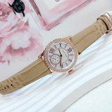  Shop Authentic Michael Kors Mini Everest Crystals White Dial Brown Leather Strap Watch for Women - MK4719 - Luxxuri