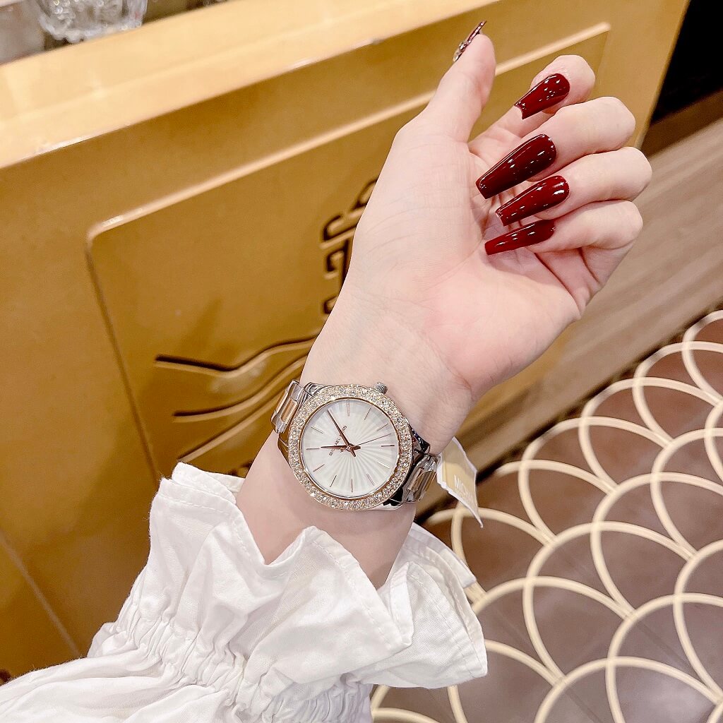  Shop Authentic Michael Kors Liliane Quartz Mother of Pearl White Dial Two Tone Steel Strap Watch For Women - MK1048 - Luxxuri