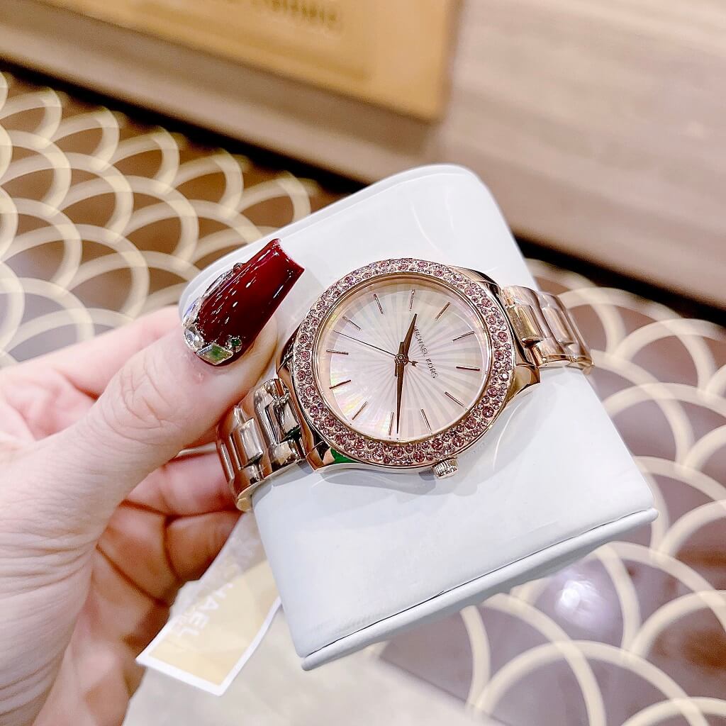  Shop Authentic Michael Kors Lilane Quartz Rose Gold Dial Rose Gold Steel Strap Watch For Women - MK1068 - Luxxuri