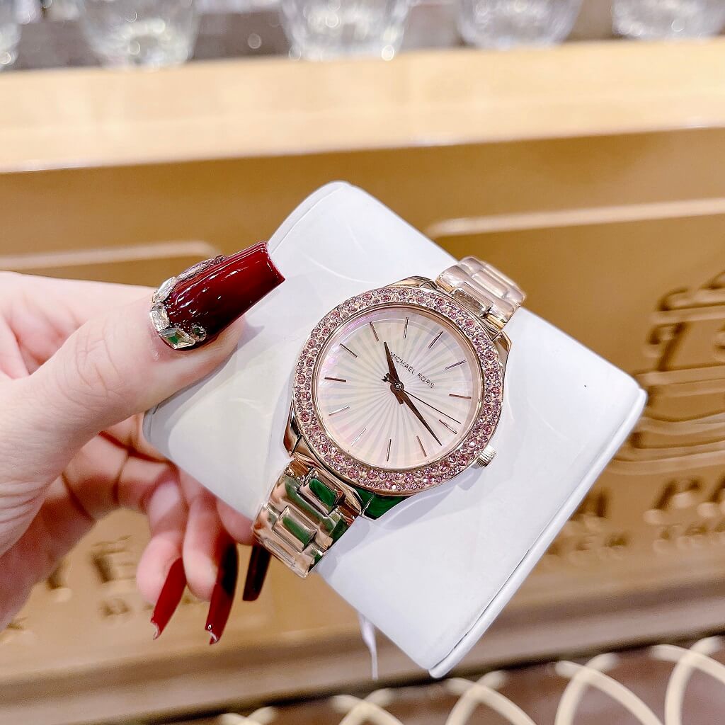  Shop Authentic Michael Kors Lilane Quartz Rose Gold Dial Rose Gold Steel Strap Watch For Women - MK1068 - Luxxuri