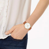  Shop Authentic Michael Kors Pyper Quartz Silver Dial Brown Leather Watch For Women - MK2740 - Luxxuri
