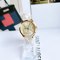  Shop Authentic Michael Kors Jaycie Quartz Gold Dial White Leather Strap Watch for Women - MK2861 - Luxxuri