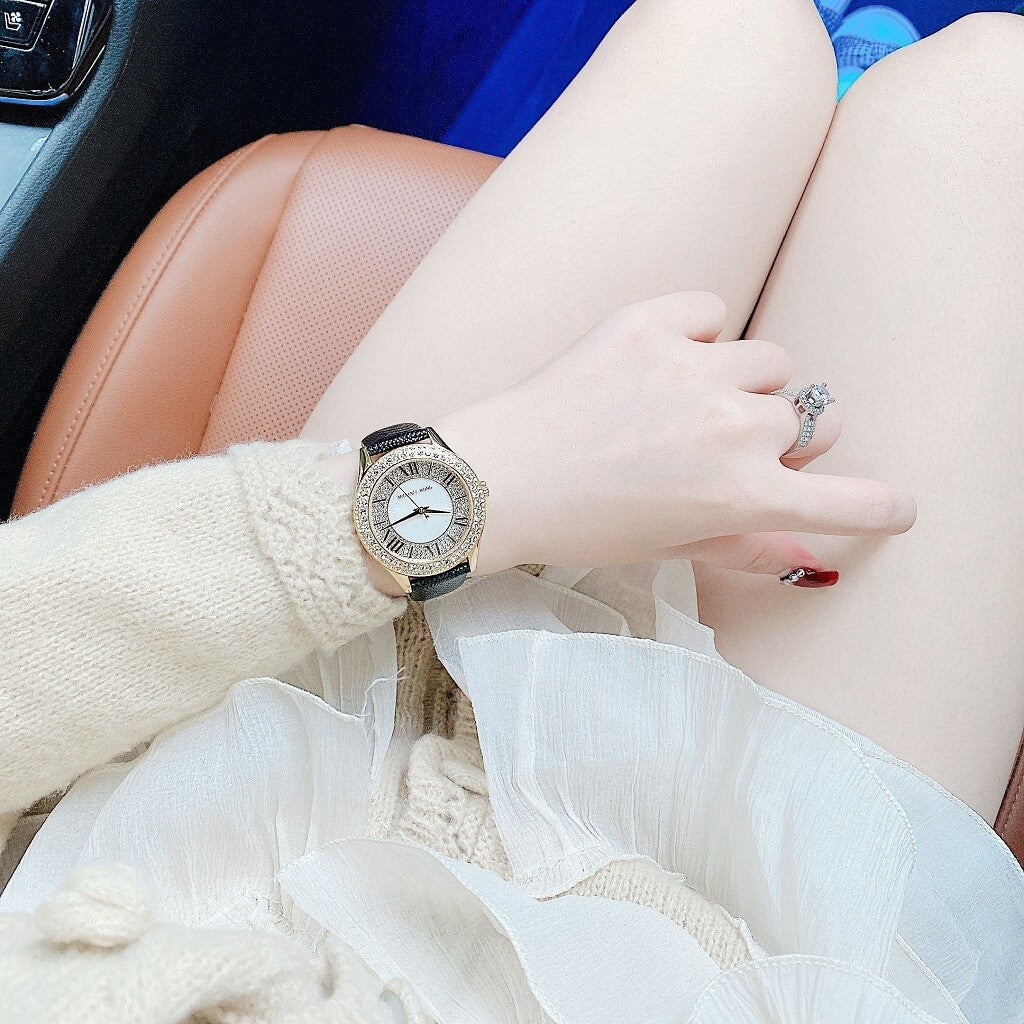  Shop Authentic Michael Kors Harlowe Analog White Dial Black Leather Strap Watch For Women - MK2988 - Luxxuri