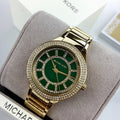  Shop Authentic Michael Kors Kerry Green Dial Gold Steel Strap Watch for Women - MK3409 - Luxxuri