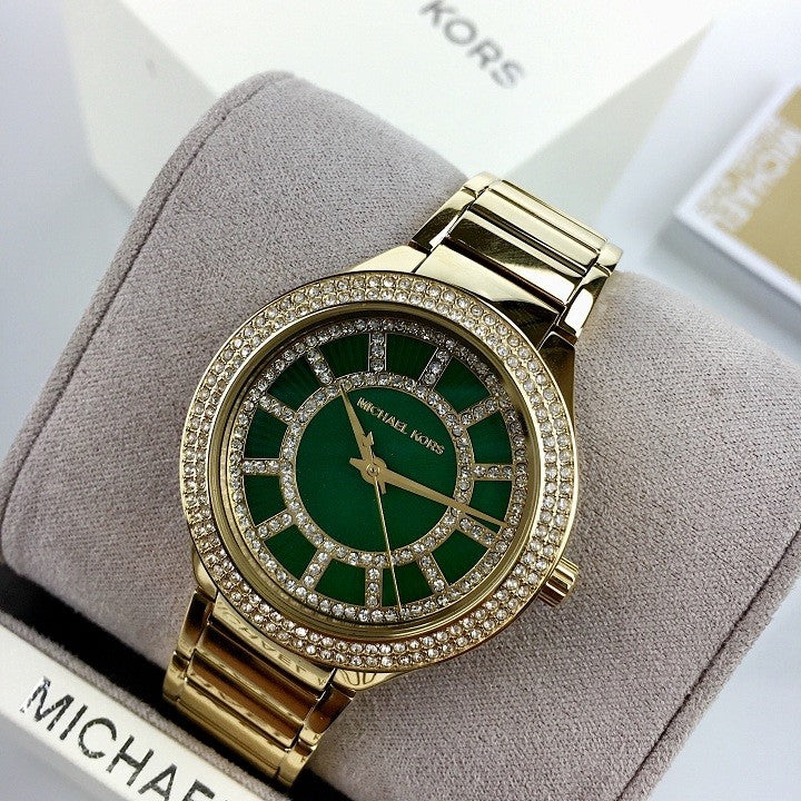  Shop Authentic Michael Kors Kerry Green Dial Gold Steel Strap Watch for Women - MK3409 - Luxxuri