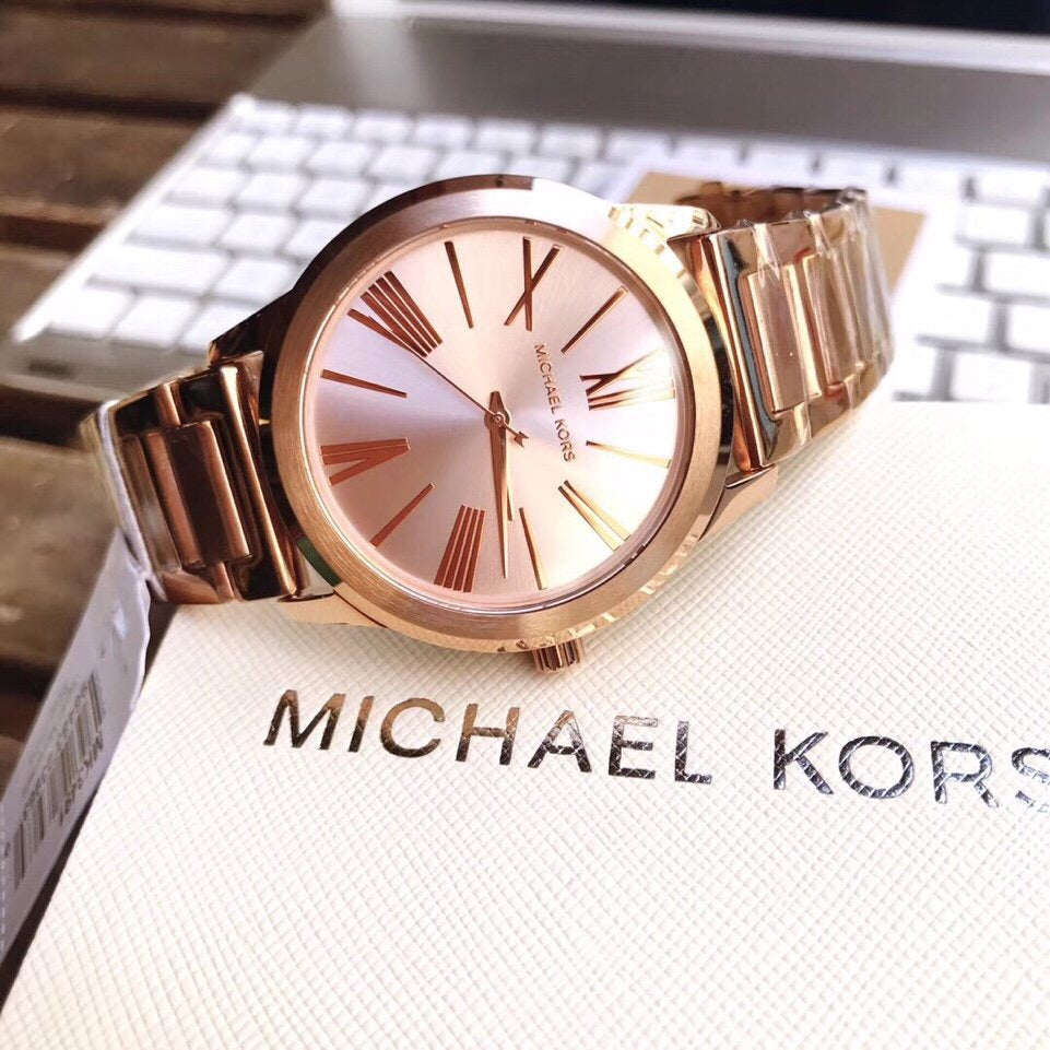  Shop Authentic Michael Kors Hartman Rose Gold Dial Rose Gold Steel Strap Watch For Women - MK3491 - Luxxuri