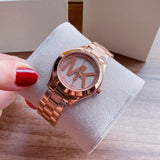  Shop Authentic Michael Kors Slim Runway Rose Gold Dial Rose Gold Steel Strap Watch for Women - MK3549 - Luxxuri