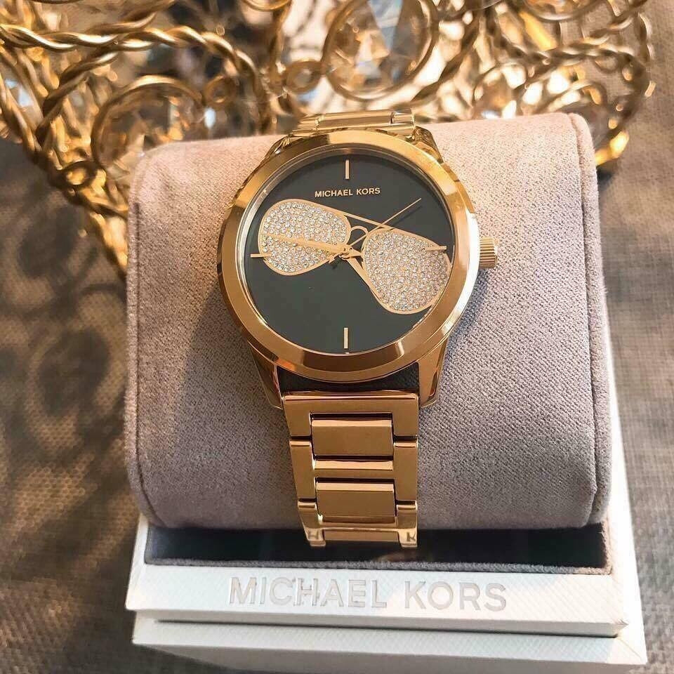  Shop Authentic Michael Kors Hartman Analog Quartz Black Dial Gold Steel Strap Watch For Women - MK3647 - Luxxuri