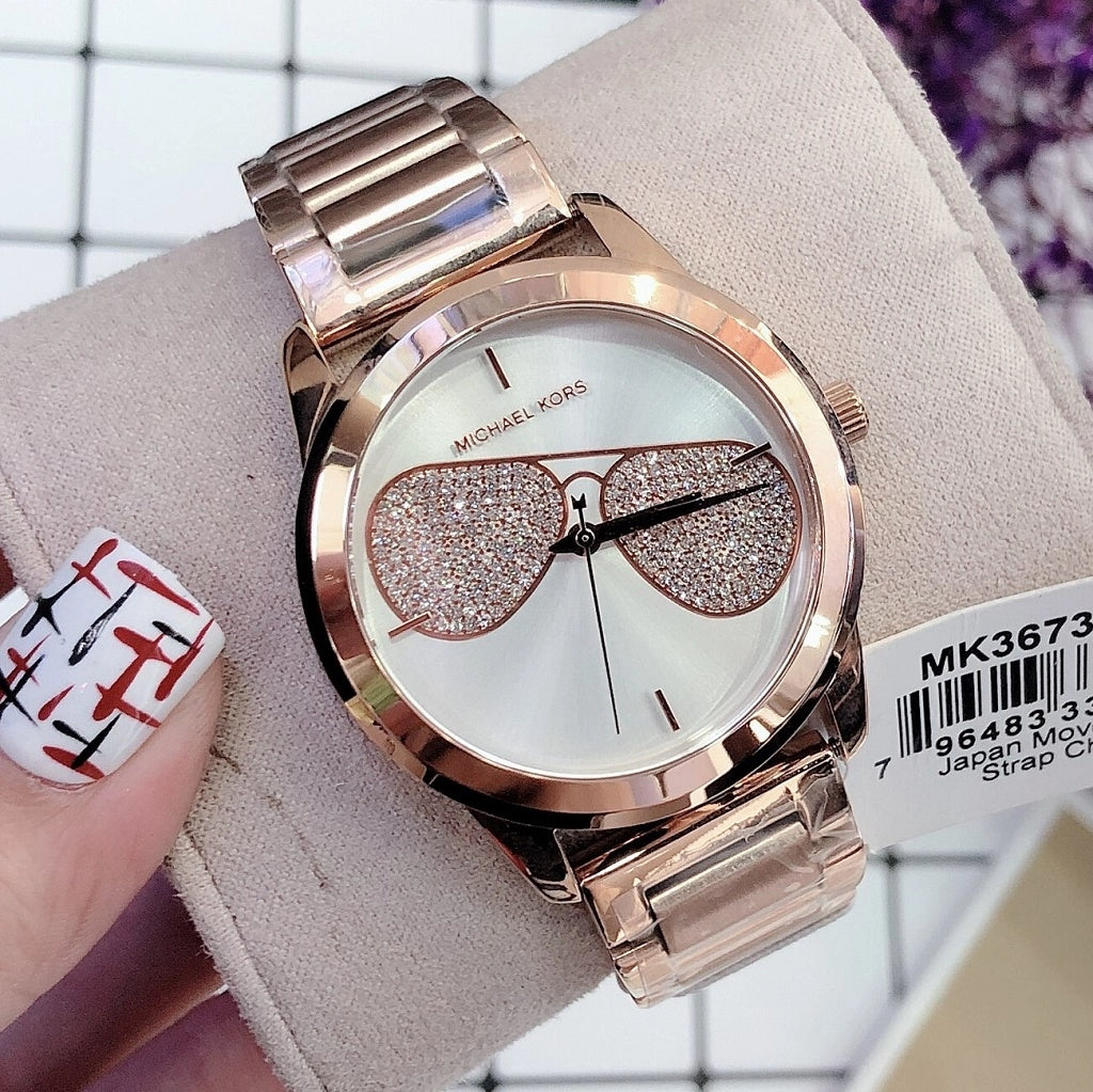  Shop Authentic Michael Kors Hartman Analog White Dial Rose Gold Steel Strap Watch For Women - MK3673 - Luxxuri