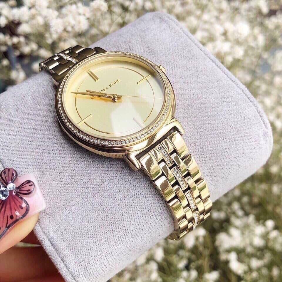  Shop Authentic Michael Kors Cinthia Quartz Gold Dial Gold Steel Strap Watch For Women - MK3681 - Luxxuri