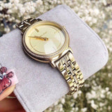  Shop Authentic Michael Kors Cinthia Quartz Gold Dial Gold Steel Strap Watch For Women - MK3681 - Luxxuri