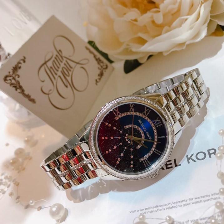  Shop Authentic Michael Kors Lauryn Blue Dial Silver Steel Strap Watch for Women - MK3720 - Luxxuri