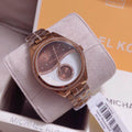  Shop Authentic Michael Kors Lauryn Rose Gold Dial Brown Steel Strap Watch for Women - MK3757 - Luxxuri