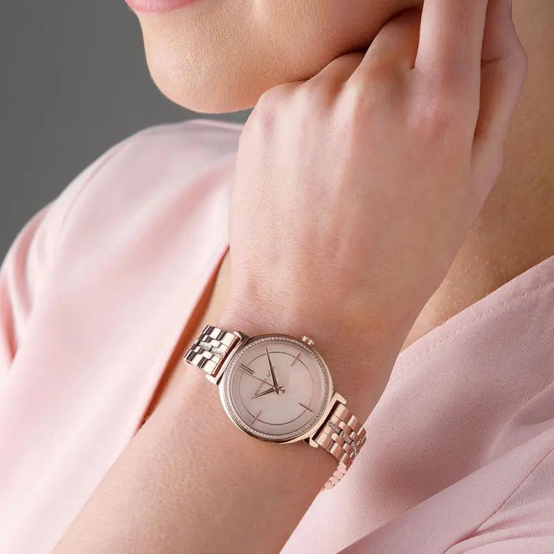  Shop Authentic Michael Kors Cinthia Mother of Pearl Dial Two Tone Steel Strap Watch For Women - MK3831 - Luxxuri