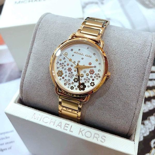  Shop Authentic Michael Kors Portia Quartz White Dial Gold Steel Strap Watch for Women - MK3840 - Luxxuri