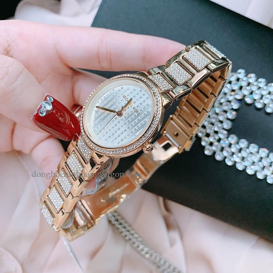  Shop Authentic Michael Kors Gabbi Crystals Gold Dial Gold Steel Strap Watch For Women - MK3985 - Luxxuri