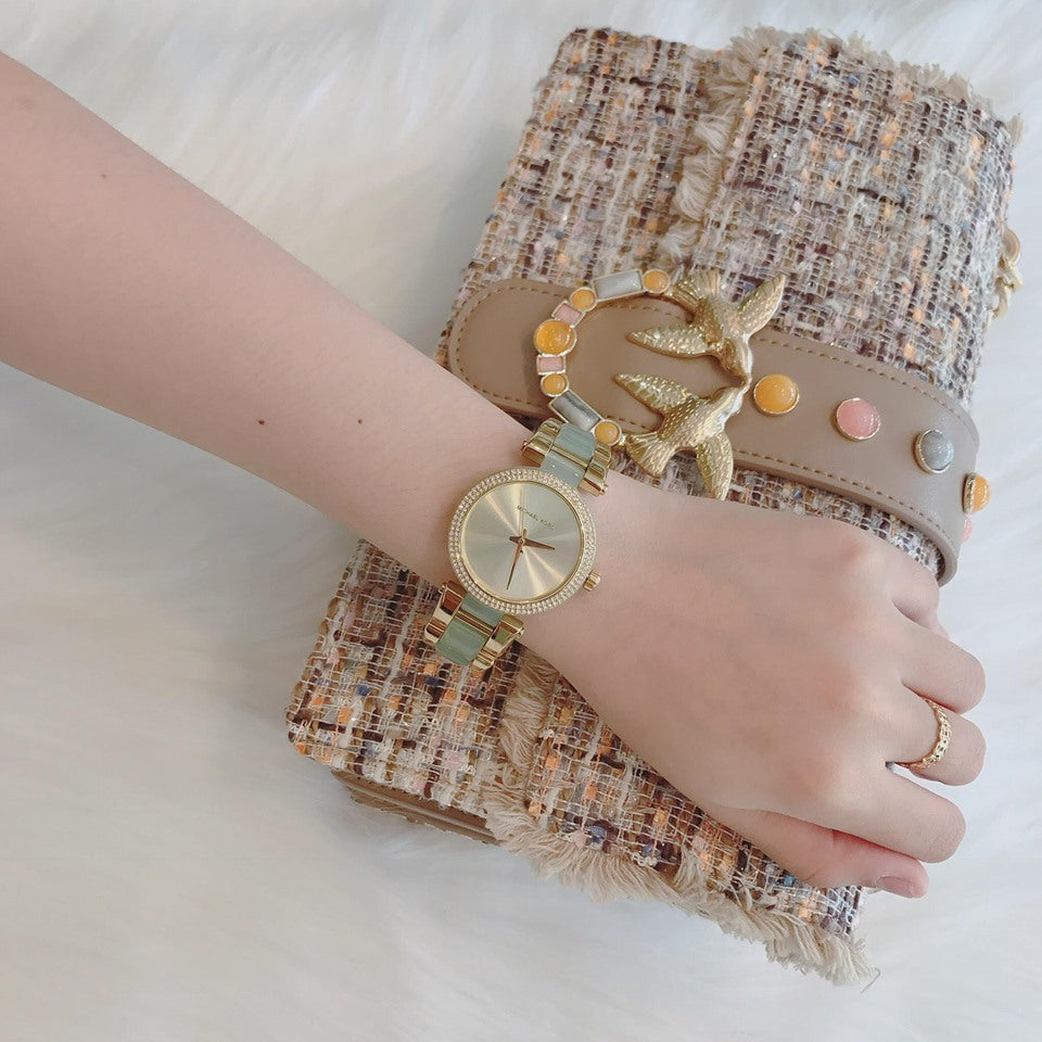  Shop Authentic Michael Kors Delray Rose Gold Dial Two Tone Steel Strap Watch for Women - MK4317 - Luxxuri