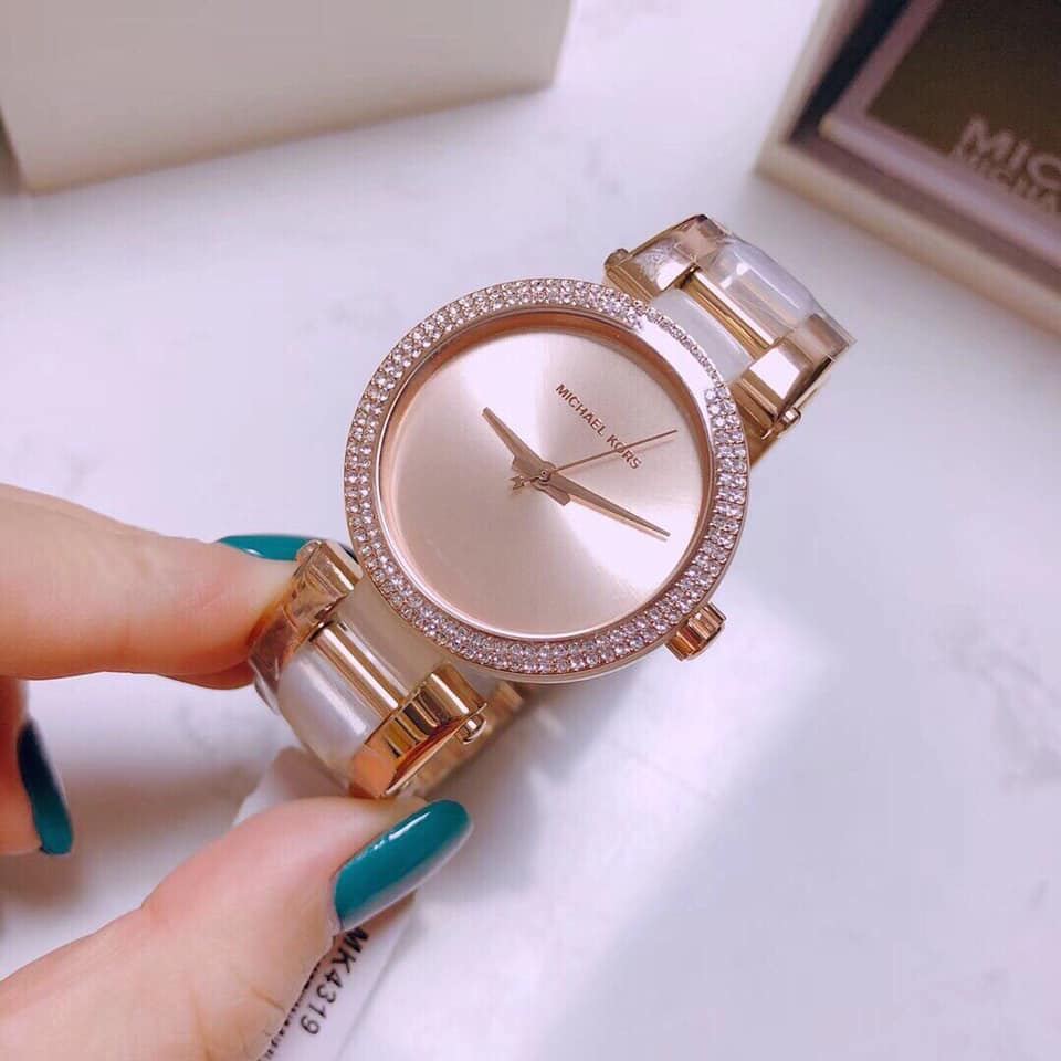  Shop Authentic Michael Kors Delray Rose Gold Dial Two Tone Steel Strap Watch for Women - MK4319 - Luxxuri