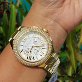  Shop Authentic Michael Kors Camille Silver Diamonds Dial Gold Steel Strap Watch for Women - MK5756 - Luxxuri