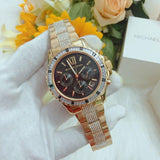  Shop Authentic Michael Kors Everest Chronograph Black Dial Gold Steel Strap Watch For Women - MK5828 - Luxxuri