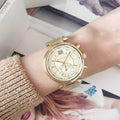 Shop Authentic Michael Kors Sawyer White Dial Gold Steel Strap Watch for Women - MK6362 - Luxxuri