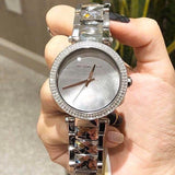  Shop Authentic Michael Kors Parker Mother of Pearl Silver Steel Strap Watch for Women - MK6424 - Luxxuri