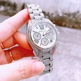  Shop Authentic Michael Kors Mini Bradshaw Crystals Silver Dial Silver Steel Strap Watch For Women - MK6454 - Luxxuri
