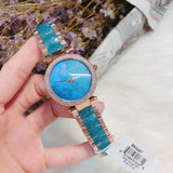  Shop Authentic Michael Kors Parker Blue Mother of Pearl Dial Two Tone Steel Strap  Watch for Women - MK6491 - Luxxuri