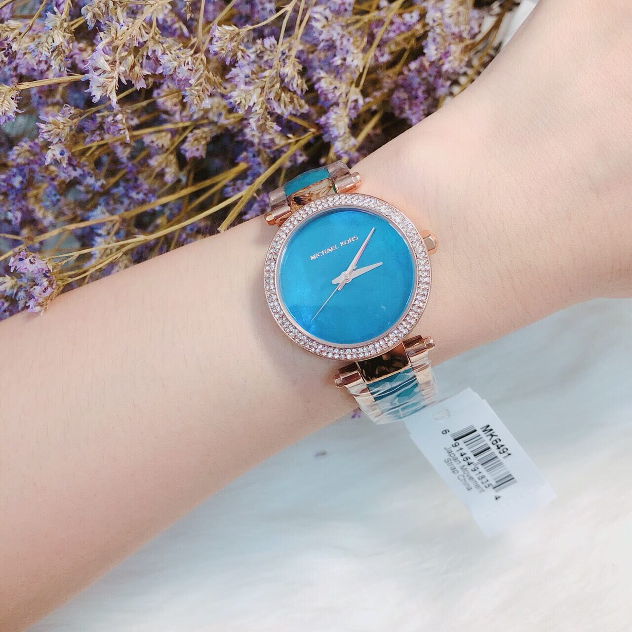  Shop Authentic Michael Kors Parker Blue Mother of Pearl Dial Two Tone Steel Strap  Watch for Women - MK6491 - Luxxuri