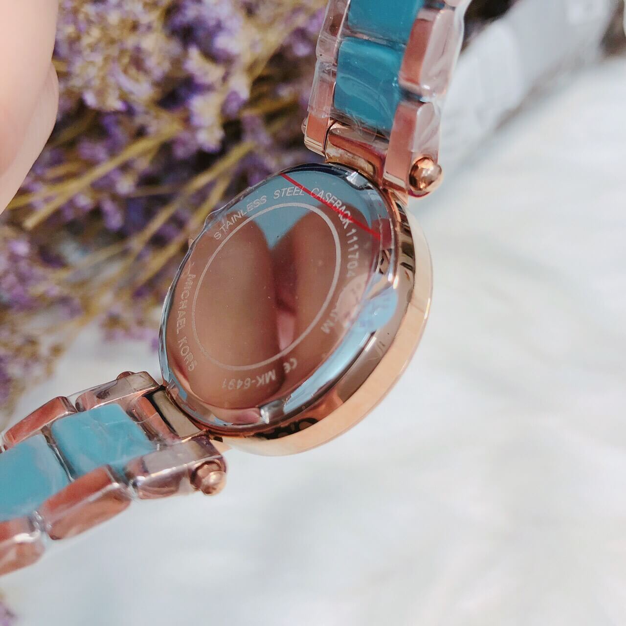  Shop Authentic Michael Kors Parker Blue Mother of Pearl Dial Two Tone Steel Strap  Watch for Women - MK6491 - Luxxuri